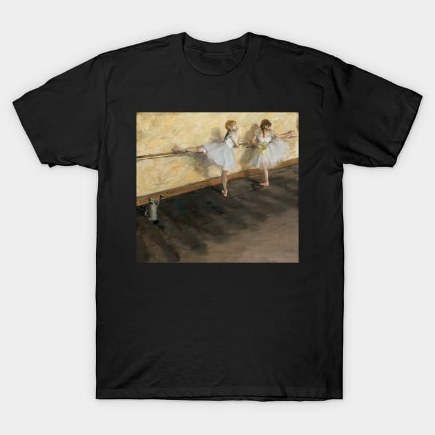 Dancers Practicing at the Barre T-Shirt by MurellosArt